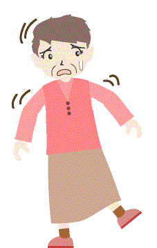 体を揺らす女性